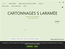 Tablet Screenshot of cartonnages-laramee.com